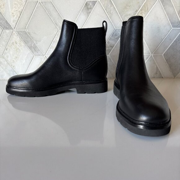 Vince Shoes - Vince Size 7.5M Black Wool Pull On Ankle Boot Ryker Chelsea Boot Ankle Bootie